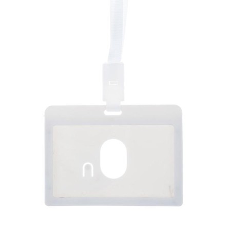 Badge-carman horizontal, (external 1100 x 74 mm), internal 90 x 54 mm, light gray, with a tape stiff-circo