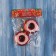 Christmas tree decoration "Donut with a strip" (set 2 pcs) 7x6, red