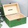 Casket wood "chest" green 8x8x12 cm