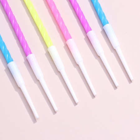 Candles for the cake "Neon", 12 pcs, multi -colored, tall, 10 cm-3