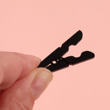 Brongs for sewing, 3 × 0.9 × 0.3 cm, 10 pcs, black color-4