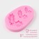 Silicone Mold Dolyana "Berries and Leaflets", 8.5 × 5.5 cm, pink color