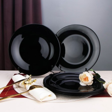 Donest plate Arya Home Globe, 6 pcs, black color
