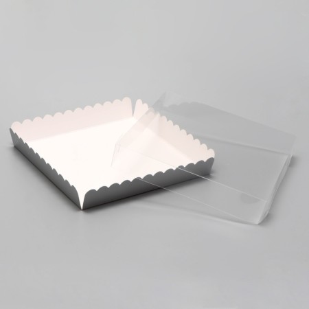 Box for cookies, silver, 18 x 18 x 3 cm-3