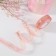 Kapron tape with embossing "Happy Birthday", 25 mm, 22 ± 1 m, pink/gold color