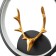 Bra "deer" LED 14W 4000K 24x24 cm black and gold 22x23 cm