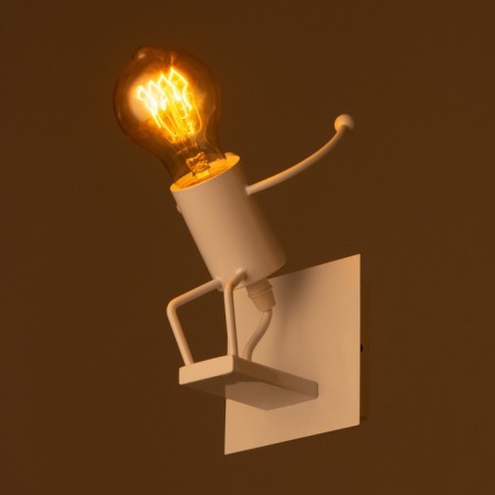 Sconces "man" E27 40W white 11x17x19 cm-2