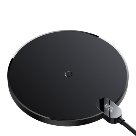 Wireless charger Baseus Gen 2, 2 A, 15W, display, black-1