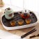 Tray for the tea ceremony, 27 x 18.5 x 4 cm, brown
