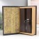 Safe-book wood to the leatherette "Golden Card" 21x13x5 cm