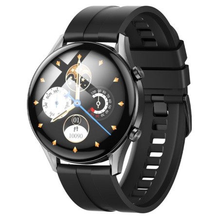 Smart hours Hoco Y7, 1.32 ", 360x360, IP68, BT5.0, 330 mAh, alarm clock, stepomer, black-1