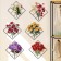 Sticking plastic interior color "Bouquets on the grid" 60x90 cm