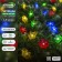 Garland “thread” 4.5 m with nozzles “lilies”, dark thread, 30 LED, white glow, 2 modes, solar battery