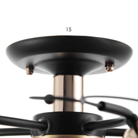 ASTA chandelier 5he27 40W black and gold 50x50x27 cm Bayerlux-4