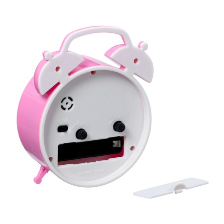 Clock - desktop an alarm clock, discrete move, 12 x 8.5 cm, aa-2