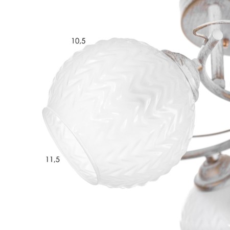Amelia chandelier 3x60W E27 Beloma 46x46x22cm-5