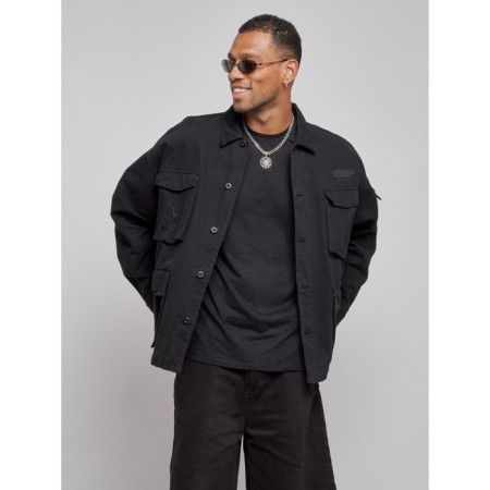 Jeaning jacket men's, size 56, black color-5
