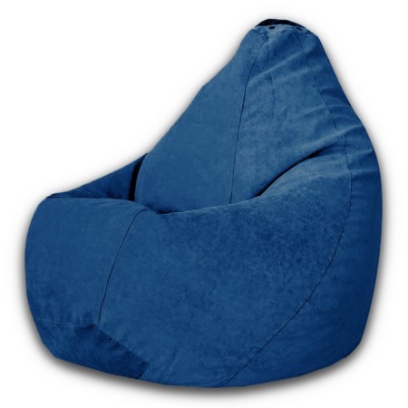 The hand-bag “pear” is positive Modus, size m, diameter 70 cm, height 90 cm, velor, blue color