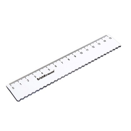 Line 15 cm Erichkrause "Clear", plastic, with a wavy edge, transparent-2