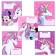 Notebook in a large cage 12 sheets, 5 types of mix, cover coated paper, Minnie Mouse and unicorn