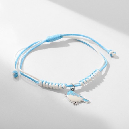 Bracelet Assorted "Bird" Sinichka, white-blue color-2
