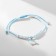 Bracelet Assorted "Bird" Sinichka, white-blue color