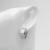 Earrings Metal "Chord" circle of rectangles, color silver