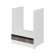 Floor cabinet under the oven, 600x480x820, white/dark concrete/anthracite