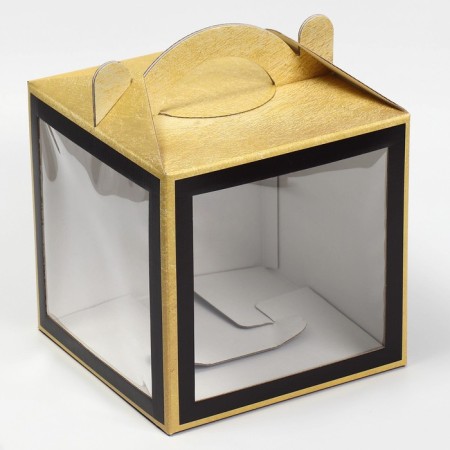 Confectionery box with a window, a chest, "New Year's chic" 20 x 20 x 20 cm, New Year-2