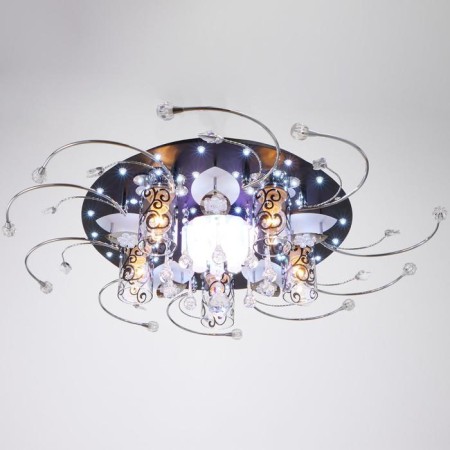 Economic chandelier with PDU 41007/5 5x40W E27, backlight LED Black 64x64x17 cm