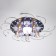 Economic chandelier with PDU 41007/5 5x40W E27, backlight LED Black 64x64x17 cm