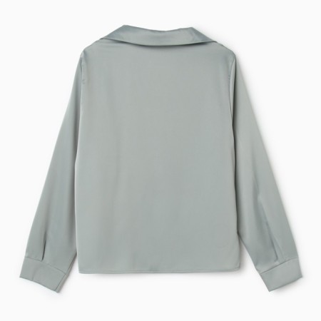 Female blouse, menthol color, one size (42-46)-4