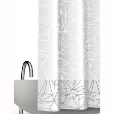 Prisma bathroom curtains, 180 × 200 cm, PVC, white color