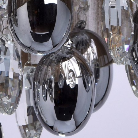 Ceiling Cell "Jacqueline", 5x40W E14, chrome 40x40x33 cm-4