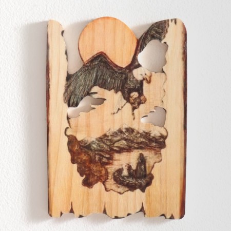 Panel Interior tree "Soaring Eagle" 12x0.7x19 cm-1