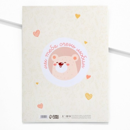 The folder for the birth certificate "Bear", 23.5 x 31.5 cm.-2