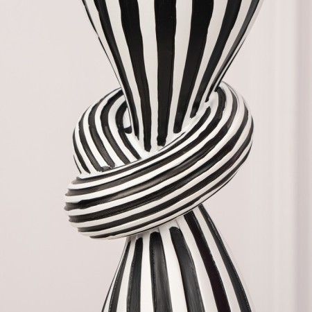 Click for one candle "Knot", white-black color 39 x 10.5 x 10.5 cm-9