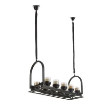Sommelier chandelier 10he27 40w Black 83x30x40-140cm
