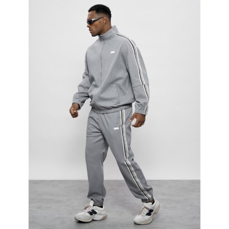 Male tracksuit, size 56, gray color-4