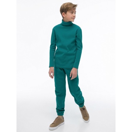 Pants for boys, height 116 cm, emerald color-10
