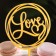 Topper "Love", a circle with a heart, gold, give beautifully