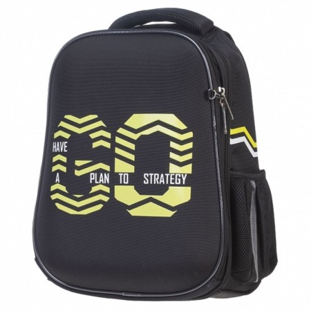 Frame backpack 38 x 29 x 17 cm, Hatber Ergonomic Light, Go! Black/yellow nrk_85032-2