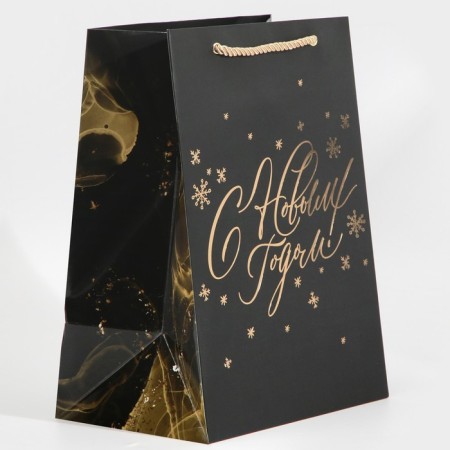 Laminated “gold” package, 21 x 30 x 15 cm, new year-2
