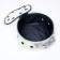 Round backpack for carrying animals, transparent, 26 cm, gray