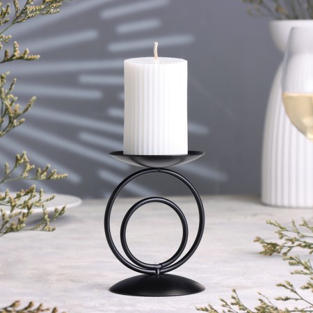 Sunser "Sunset" metal per 1 candle, 8.3x11 cm, black