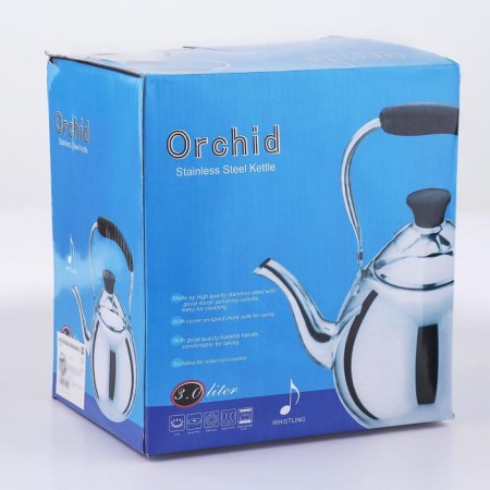 A teapot made of stainless steel Orchid, 3 l, silver color-4