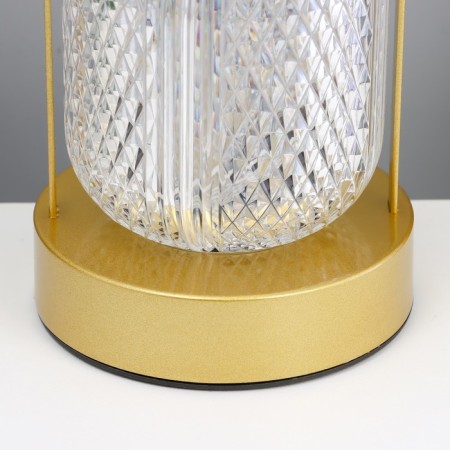Night Sensor "Losen" LED 3W USB AKB Dimmer gold 11.5x11.5x23.5 cm Risalux-6