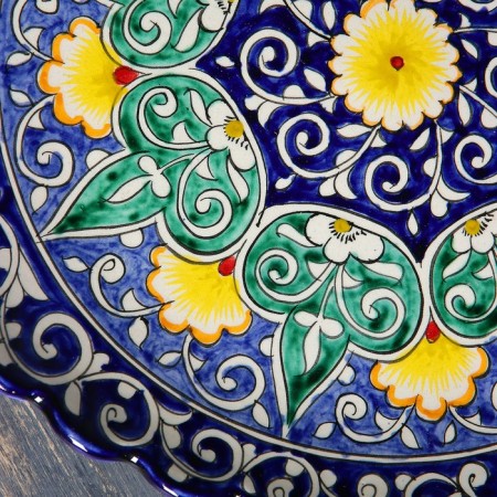 Frog boat Rishtan ceramics 32cm-2