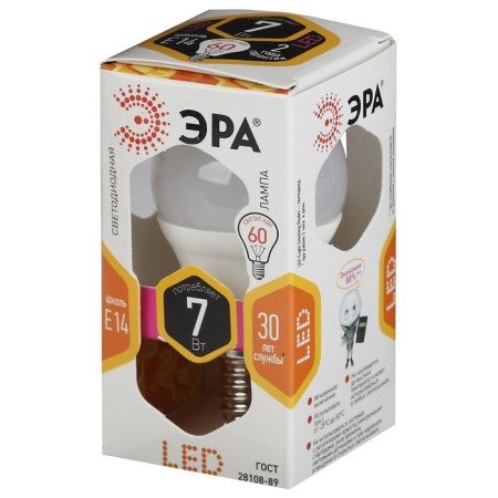 LED LED era Standard "Shar", 7 W, E14, 560 lm, 2700k, glow warm white-2