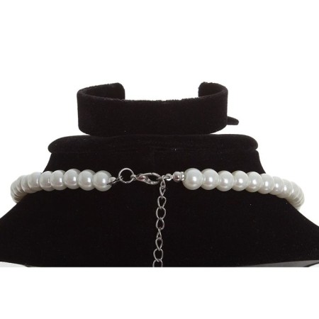 Beads "ball" thread, classic, ball No. 10, white color, l = 45 cm-1